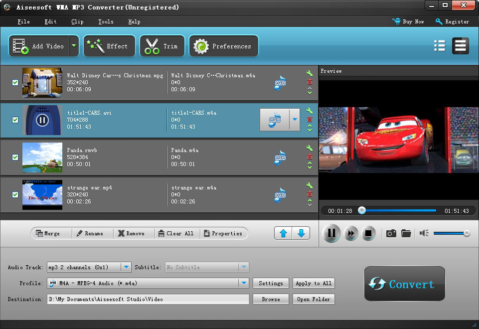 Click to view Aiseesoft WMA MP3 Converter 3.2.22 screenshot