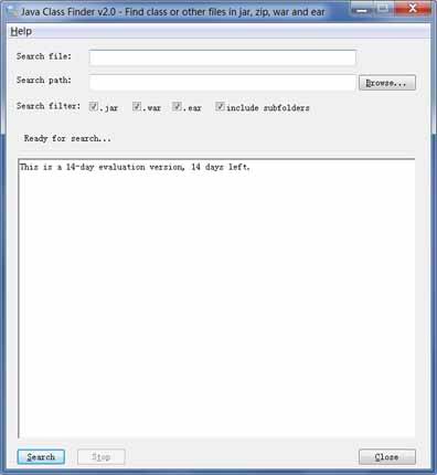 Click to view Java Class Finder 2.0 screenshot