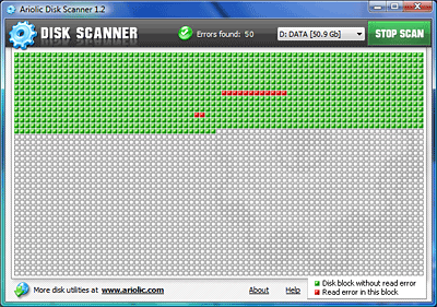 Click to view Ariolic Disk Scanner 1.5 screenshot