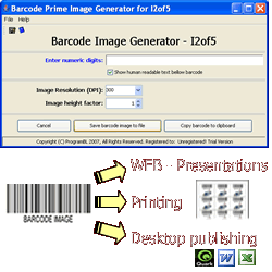 Click to view Interleaved 2of5 barcode prime image gen 1.1 screenshot