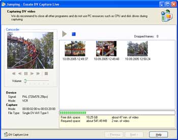 Click to view Exsate DV Capture Live 1.2.0.334 screenshot