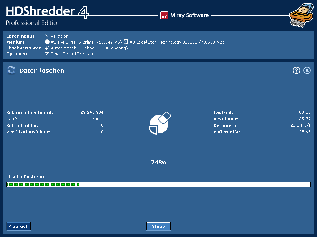 Click to view HDShredder Free Edition 4.0.1 screenshot