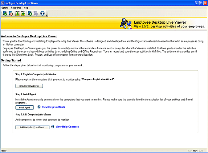 Click to view Computer Monitoring Software 11.02.01 screenshot