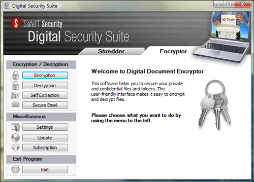 Click to view Digital Security Suite 2011 screenshot