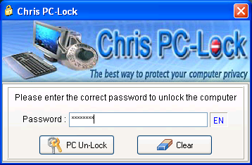 Click to view Chris PC-Lock 3.30 screenshot