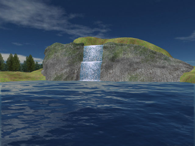 Click to view Mountain Lake Waterfall Screensaver 1.0.1.2 screenshot