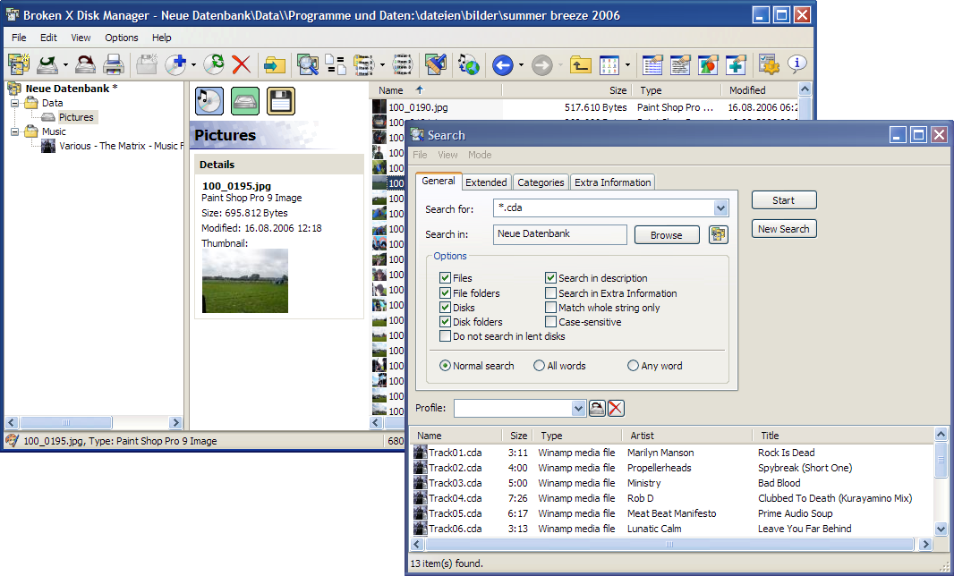 Click to view Broken X Disk Manager 4.11 screenshot