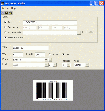 Click to view BarcodeX 5.5 screenshot