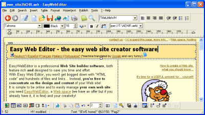 Click to view Easy Web Editor Italiano crea sito 2014.31.3 screenshot