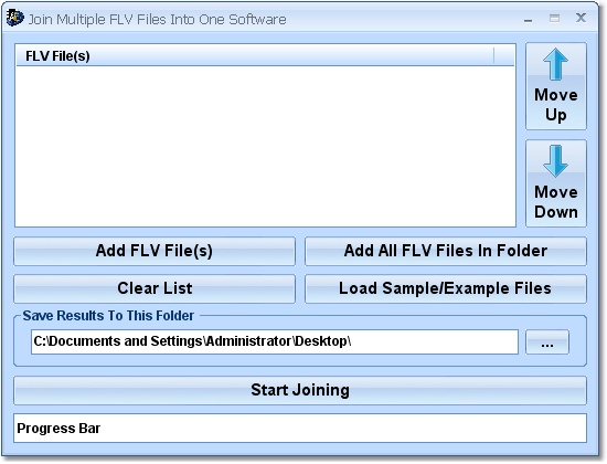 Click to view Join Multiple FLV Files Into One Software 7.0 screenshot