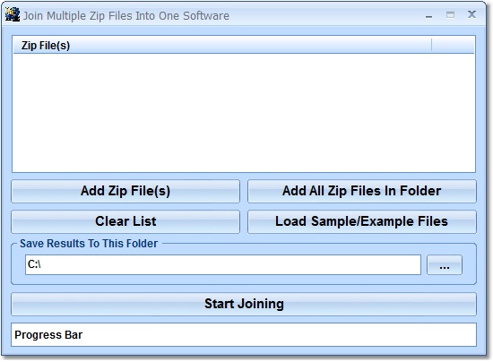 Click to view Join Multiple Zip Files Into One Software 7.0 screenshot