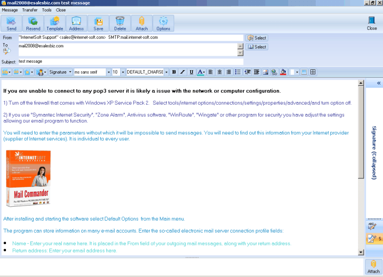 Click to view Vista NetMail 10.0 screenshot