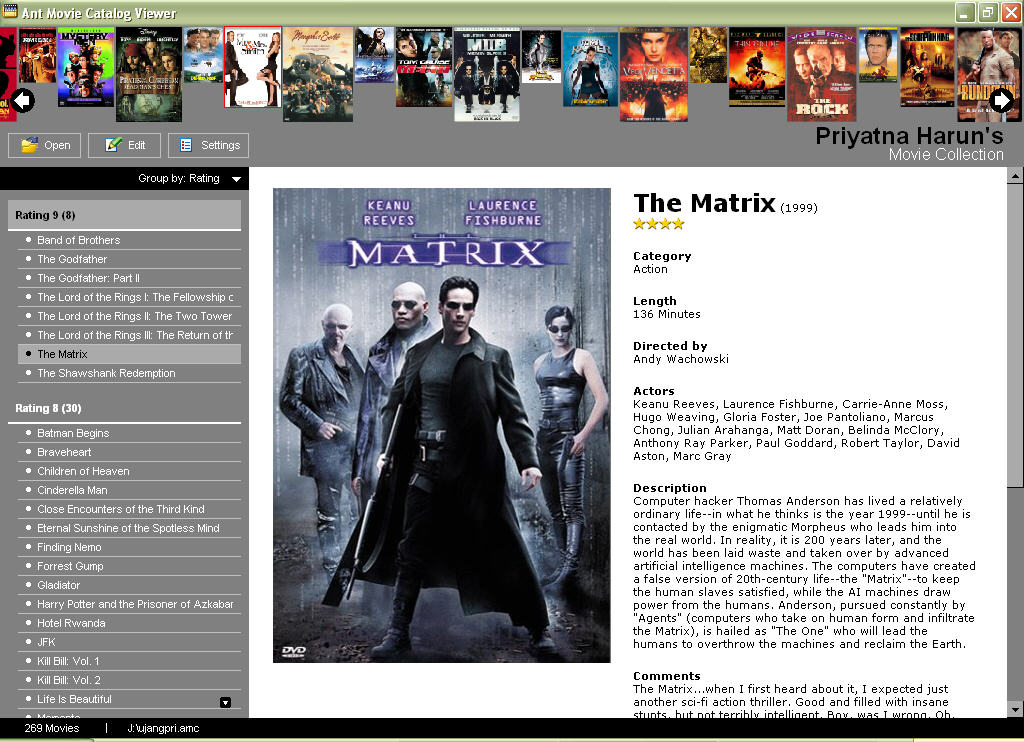 Click to view Ant Movie Catalog Viewer 1.6 screenshot