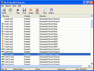 Click to view 10-Strike MP3-Scanner 2.1 screenshot