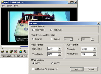Click to view Quick MPEG Splitter 2.1 screenshot