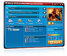 Click to view Blaze DVD to BlackBerry Converter 2.0.4.0 screenshot