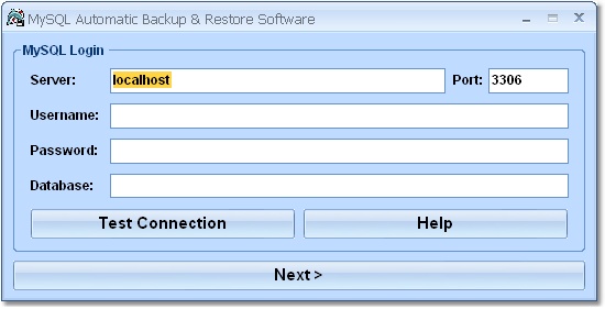 Click to view MySQL Automatic Backup & Restore Software 7.0 screenshot