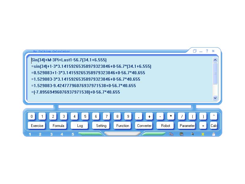 Click to view My Talking Calculator 4.18 screenshot