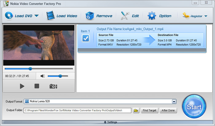 Click to view Nokia Video Converter Facotory Pro 6.2 screenshot