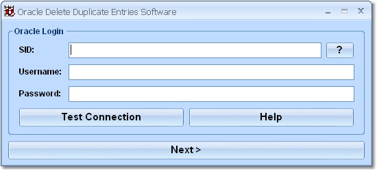 Click to view Oracle Delete Duplicate Entries Software 7.0 screenshot