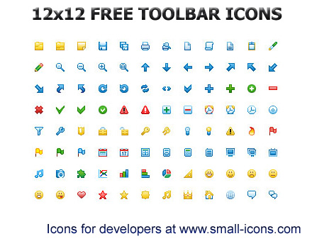 Click to view 12x12 Free Toolbar Icons 2013.1 screenshot