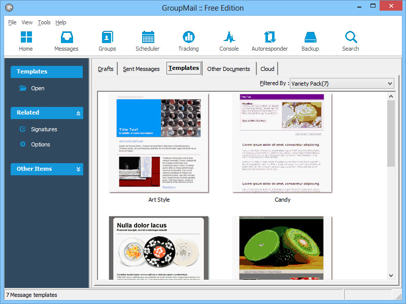 Click to view GroupMail :: Free Edition 6.0.0.4 screenshot