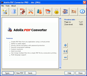Click to view Adolix PDF Converter PRO 4.4 screenshot