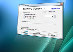 Click to view Password Generator for Windows 4.1 screenshot