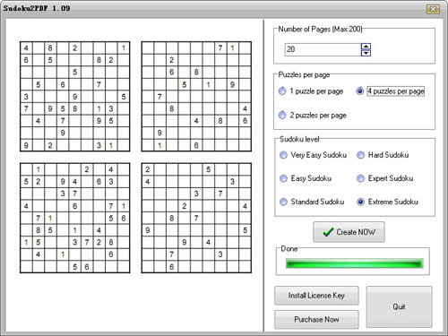 Click to view Sudoku2pdf 2.2 screenshot