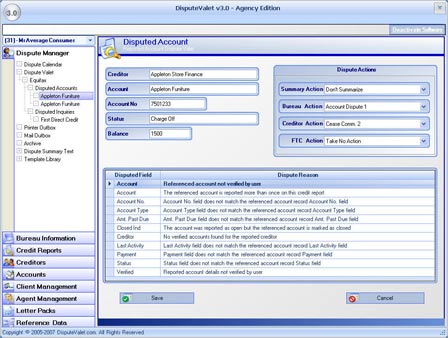 Click to view DisputeValet Express Edition 3.0.1.40959 screenshot