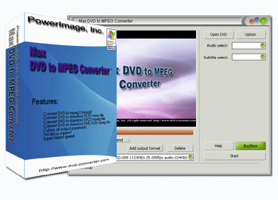 Click to view Max DVD to MPEG Converter 6.8.0.6107 screenshot