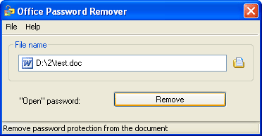 Click to view Office Password Remover 2.0 screenshot