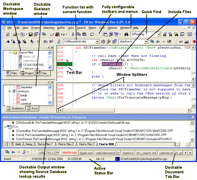 Click to view ED for Windows 4.30.0.0 screenshot
