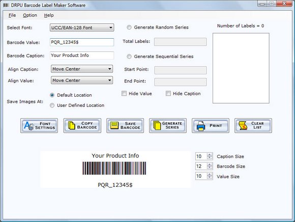 Click to view Barcode Reading Software 3.0.1.5 screenshot