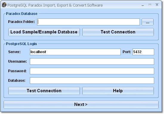 Click to view PostgreSQL Paradox Import, ../36284/Export__amp.css; Convert Softwa 7.0 screenshot