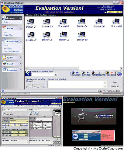 Click to view INTERNET CAFE SOFTWARE MyCafeCup WiFi 2.2289 screenshot