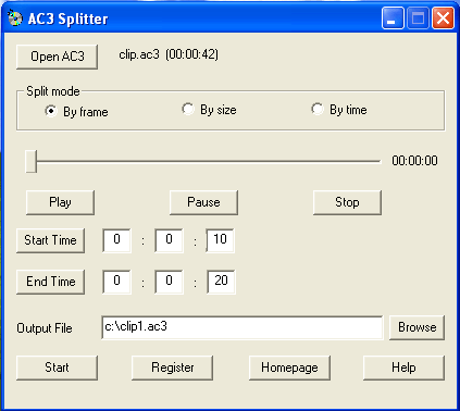 Click to view AC3 Splitter 1.1.9.7 screenshot