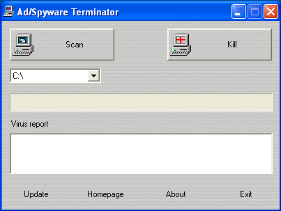 Click to view Ad/Spyware Terminator 0.1.0.8 screenshot