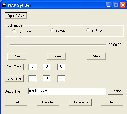 Click to view WAV Splitter 1.3.9.3 screenshot