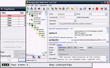 Click to view ManageEngine MibBrowser Free Tool 5.0 screenshot