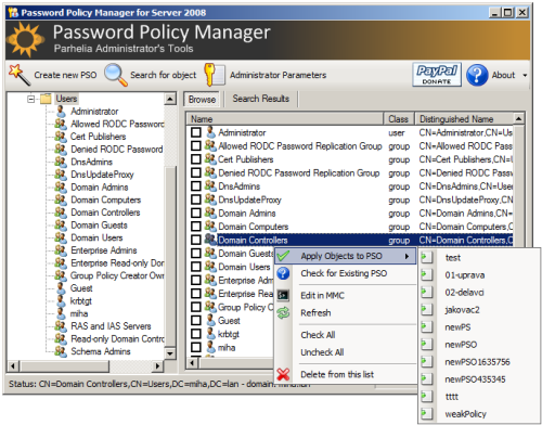 Click to view Password Policy Manager 1.0.0.26 screenshot