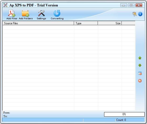 Click to view XPS to PDF Converter 2.1 screenshot