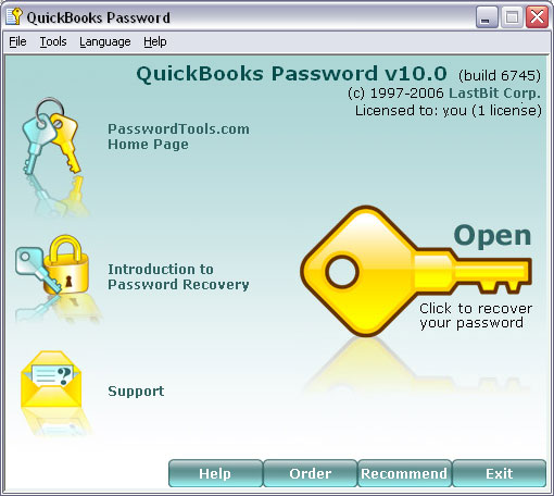 Click to view LastBit QuickBooks Password Recovery 11.0.7828 screenshot