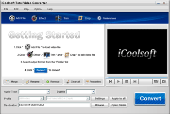 Click to view iCoolsoft QuickTime Converter 3.1.12 screenshot
