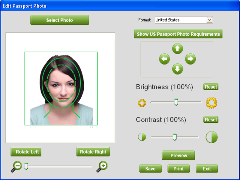 Screenshot for Free passport photo software 7.2.0