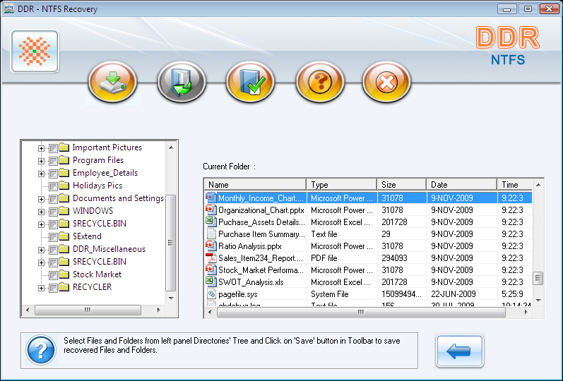 Click to view Recover NTFS Files 4.0.1.6 screenshot