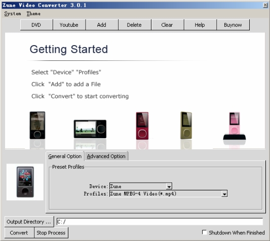 Click to view CheapestSoft Zune Video Converter 2.0.3 screenshot