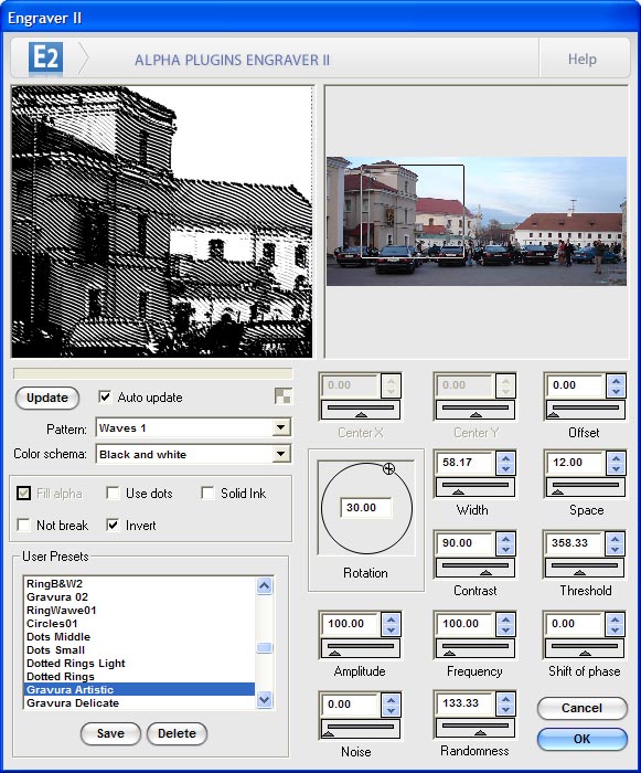 Click to view Engraver II for Photoshop 2.22 screenshot