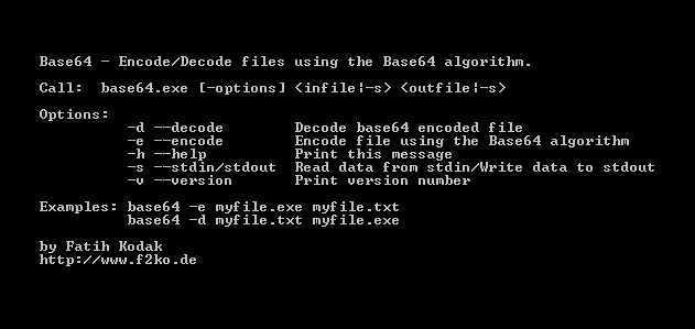 Click to view Base64 De-/Encoder 1.2.2 screenshot