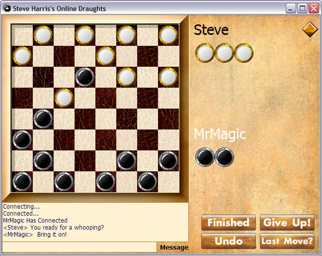 Click to view Steve Harris's Online Draughts 1.0 screenshot